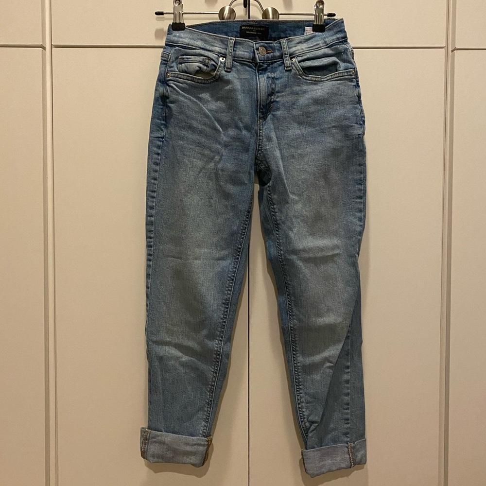 Banana Republic Girlfriend Jeans, Medium Wash